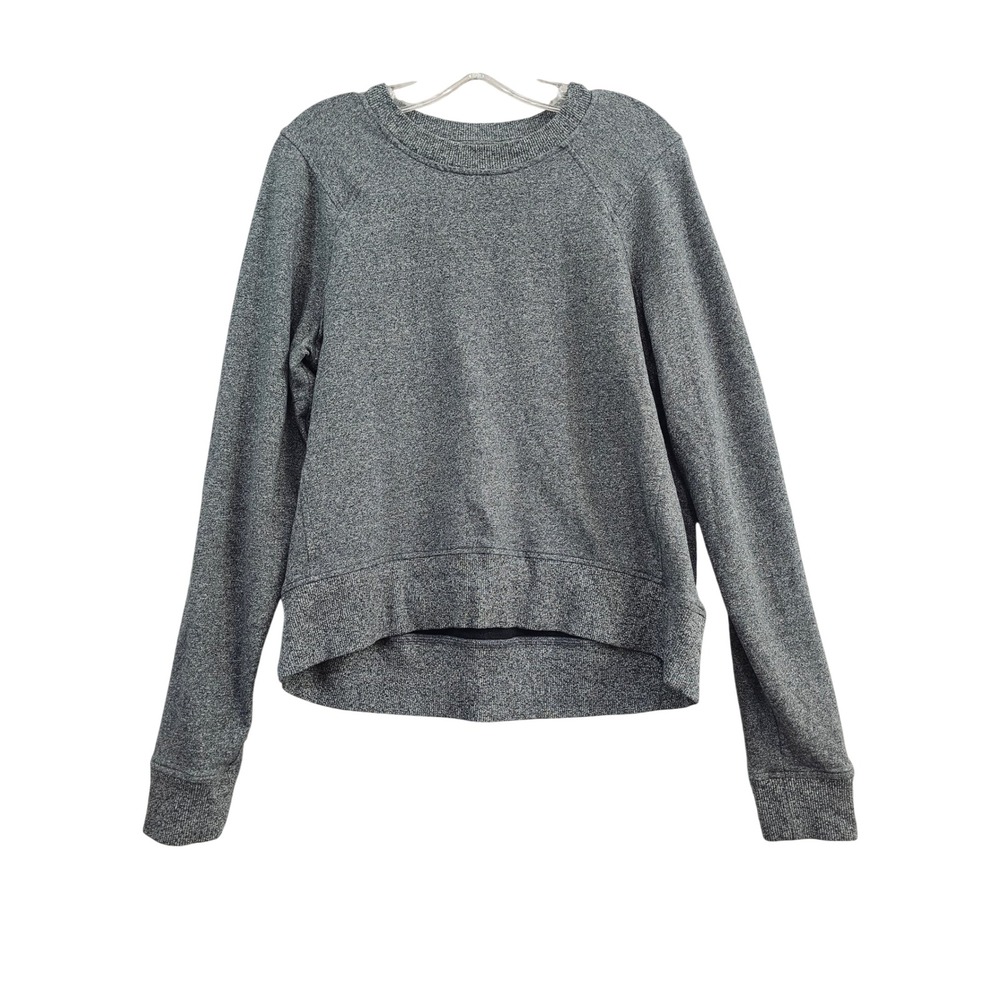 Lululemon Pullover Sweatshirt Women Grey Heathered Raglan Crewneck Athleisure